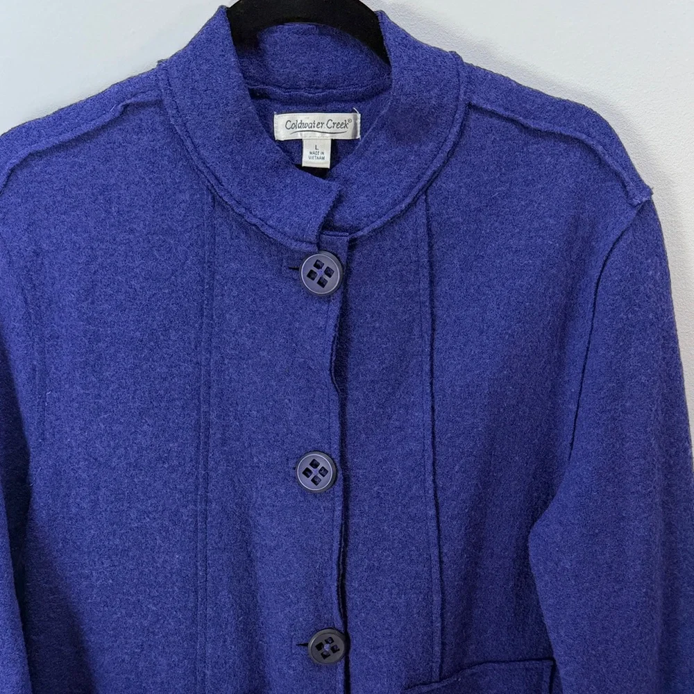 Coldwater Creek Purple Button-Up Blazer Size L - Picture 4 of 6